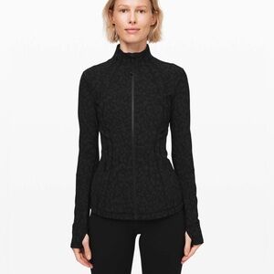 Lululemon define jacket black leopard